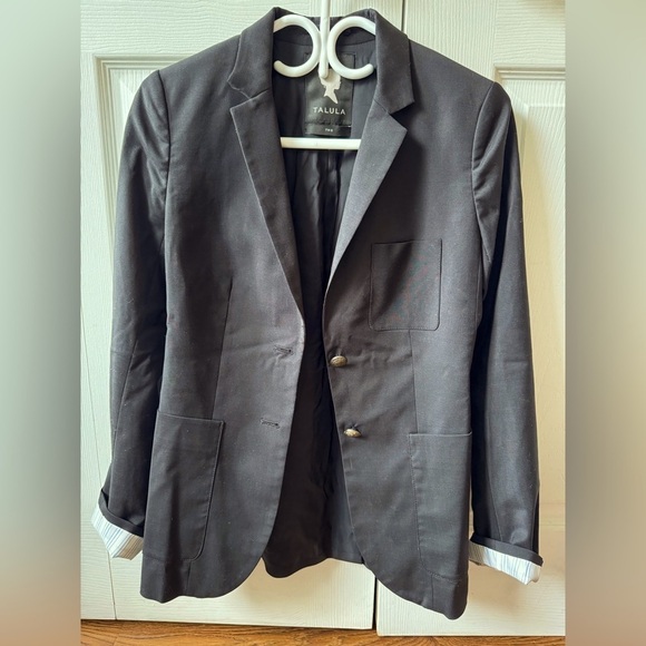 ARITZIA TALULA wool blend blazer with black gold crest buttons, black (US 2) - Picture 3 of 5